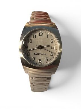 Vintage Bally Swiss Made Watch Stainless Steel Sapphire Crystal Date Working